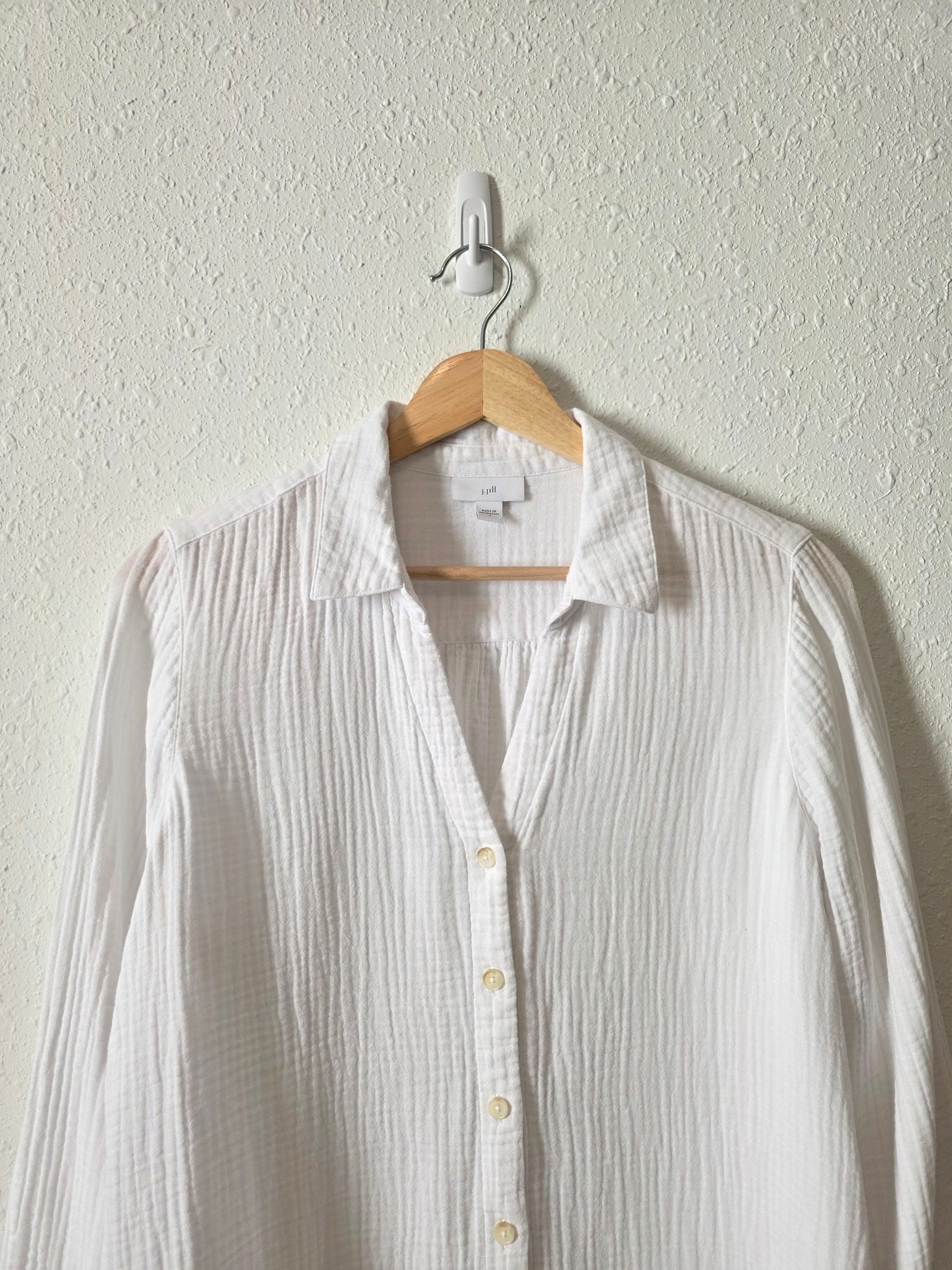 Cotton Gauze Button Up Top (M)