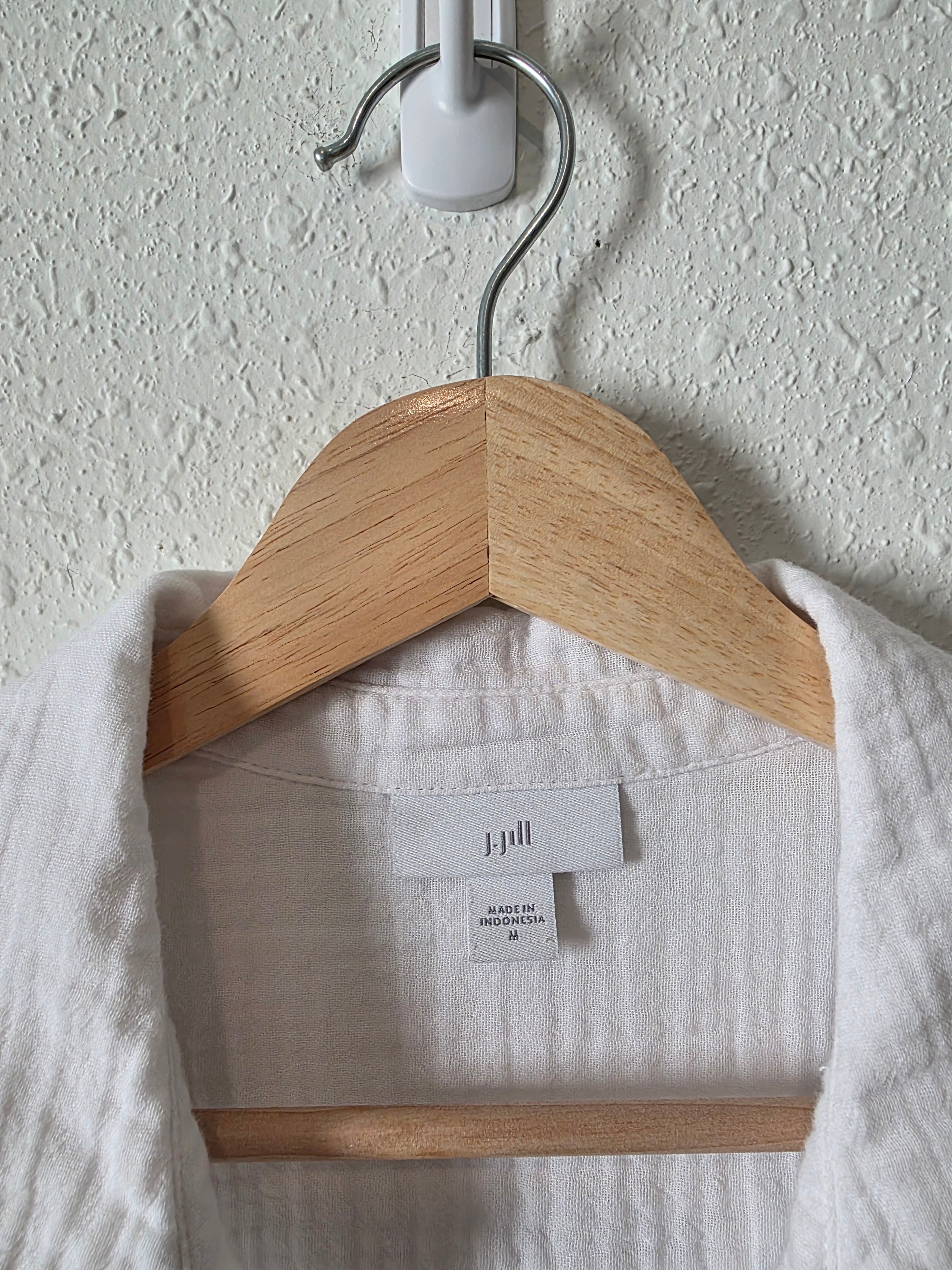 Cotton Gauze Button Up Top (M)