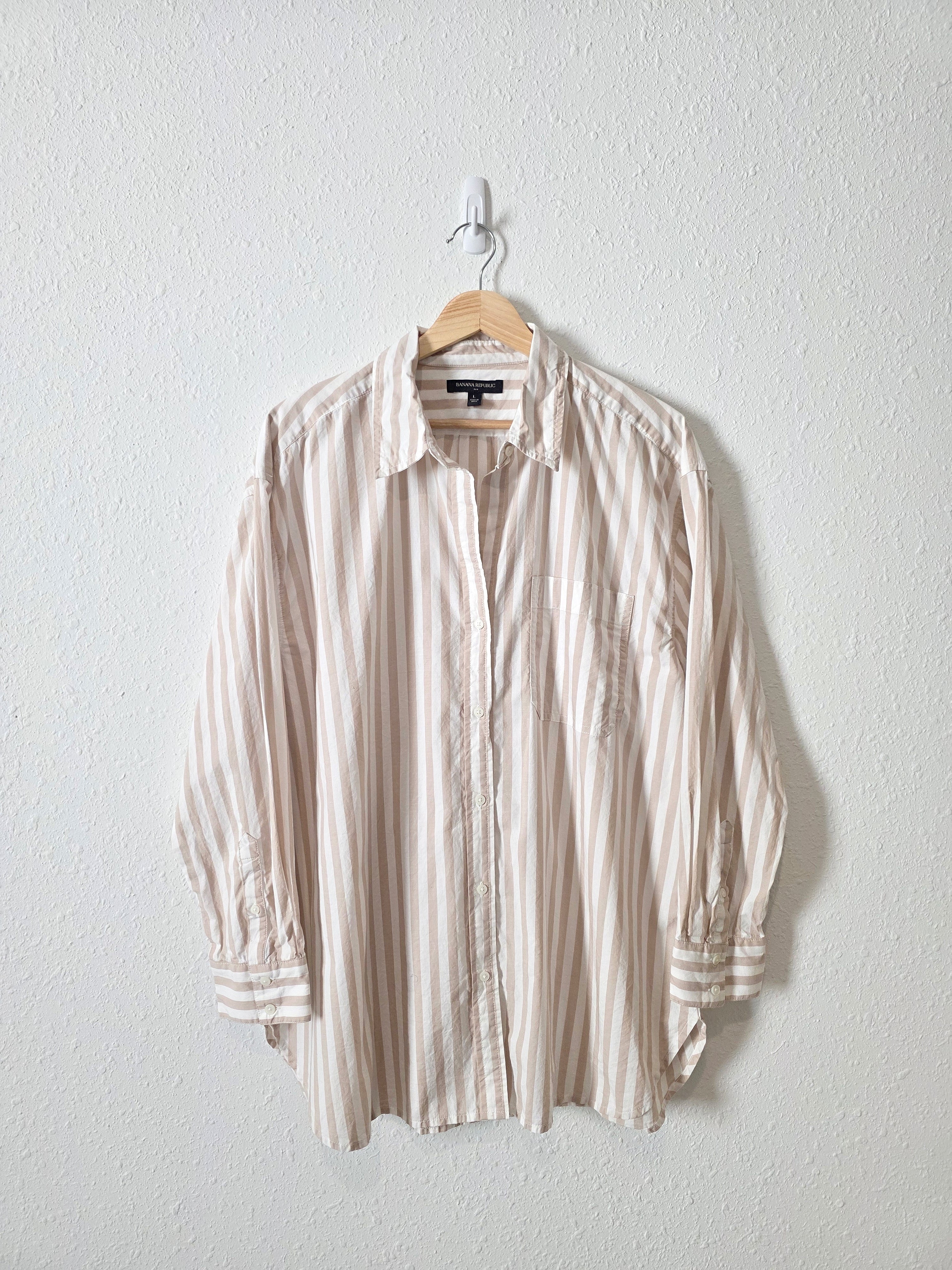 Banana Republic Striped Button Up (L)