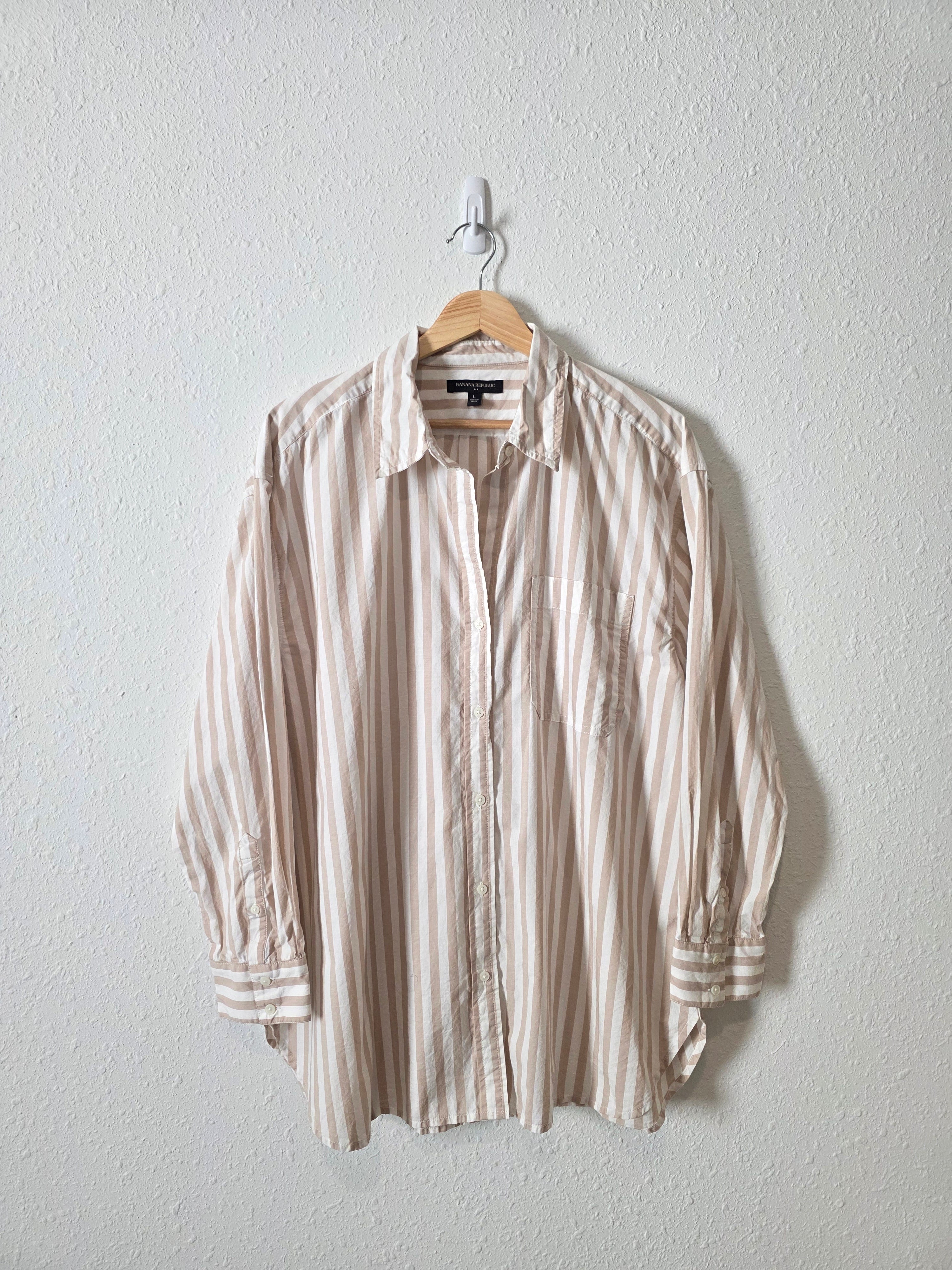 Banana Republic Striped Button Up (L)