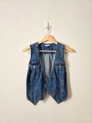 Denim Button Front Vest (S)