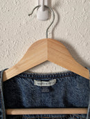 Denim Button Front Vest (S)