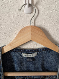 Denim Button Front Vest (S)