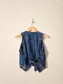 Denim Button Front Vest (S)