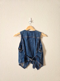 Denim Button Front Vest (S)