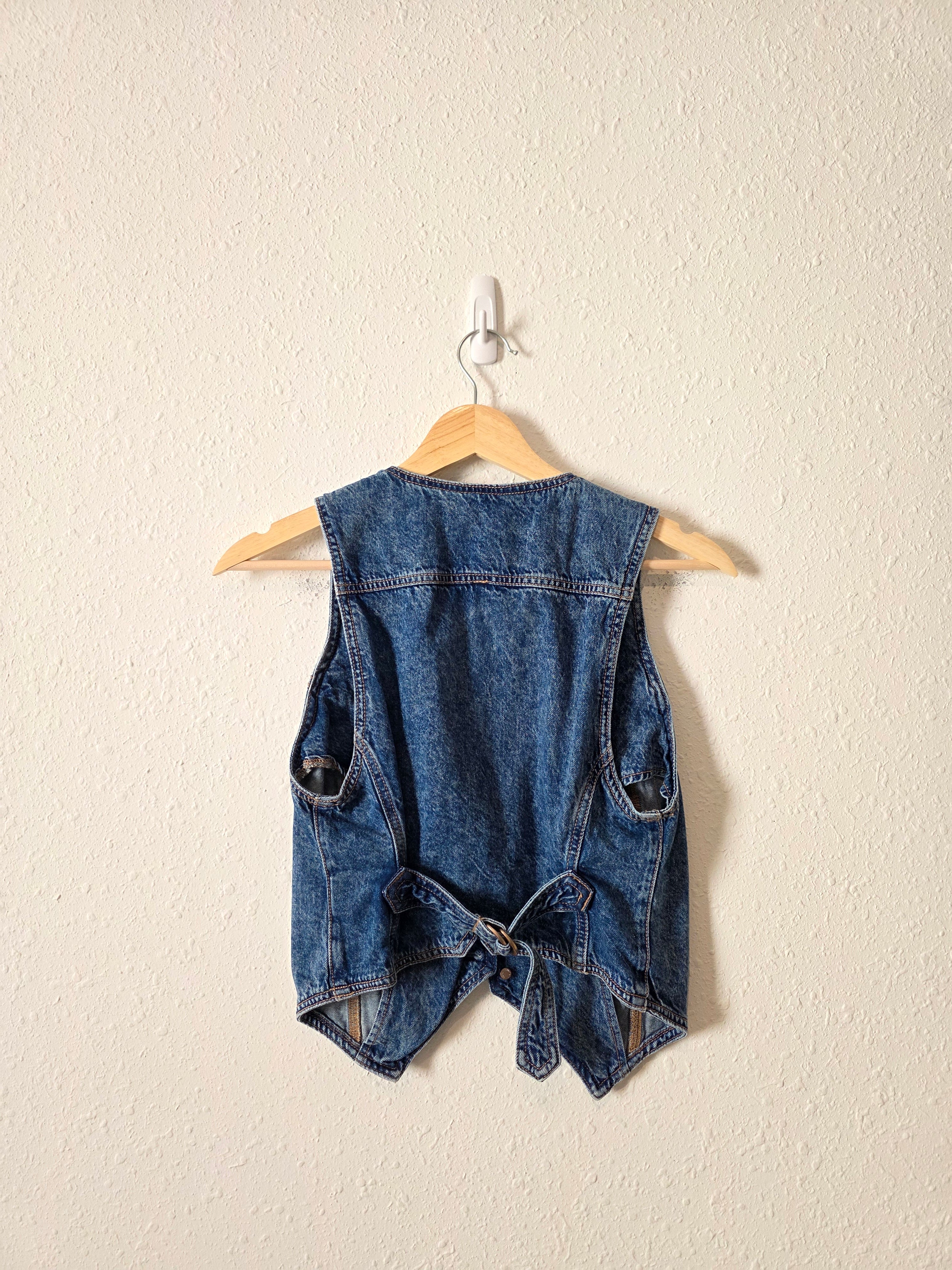 Denim Button Front Vest (S)
