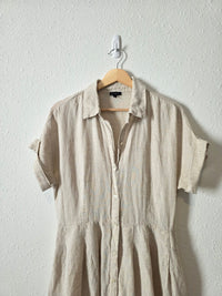 Linen Button Front Midi Dress (8)