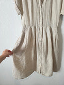 Linen Button Front Midi Dress (8)