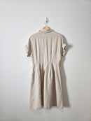Linen Button Front Midi Dress (8)