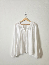 Free People Floral Embroidered Top (L)