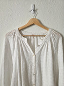Free People Floral Embroidered Top (L)
