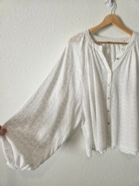 Free People Floral Embroidered Top (L)