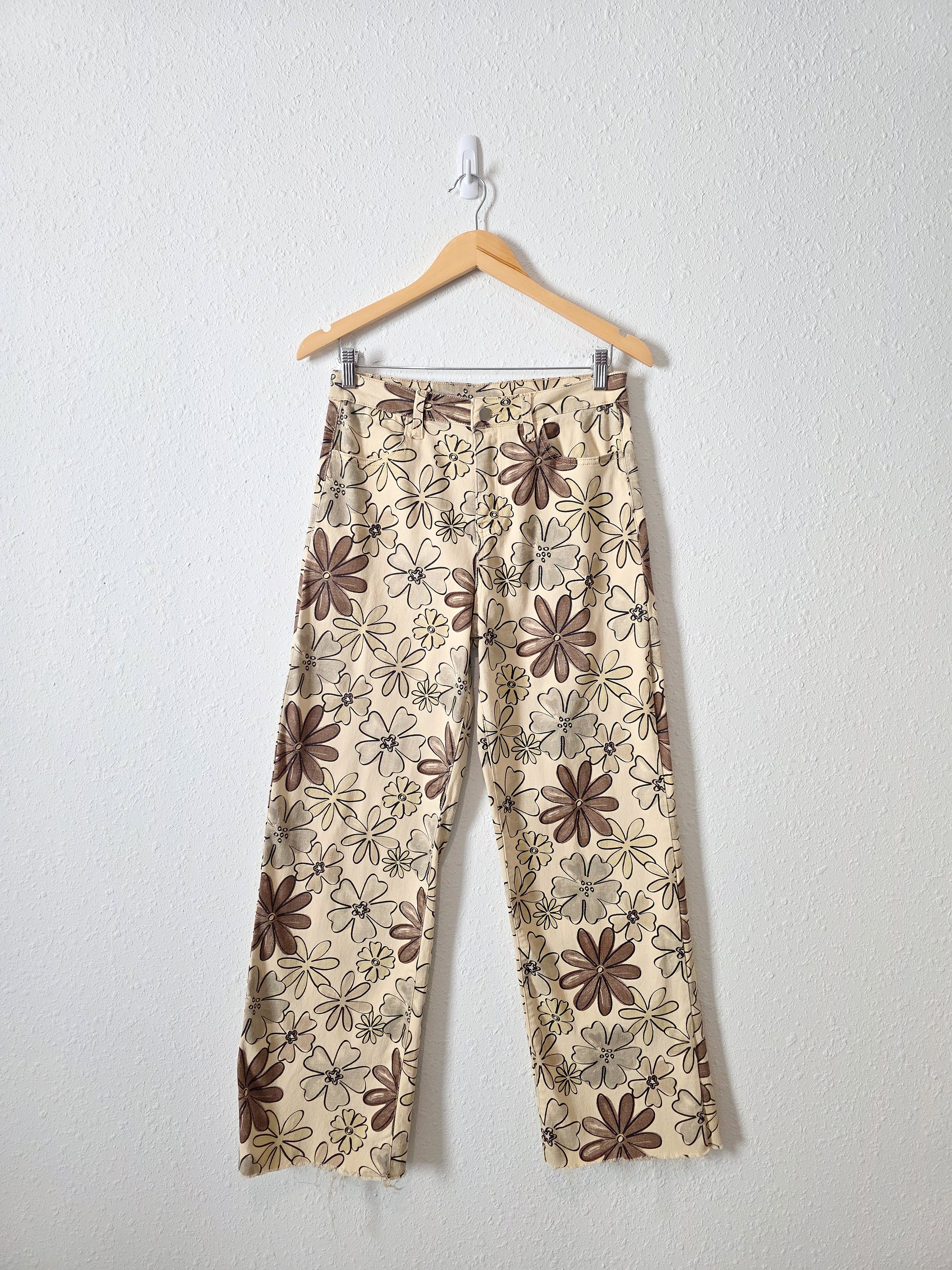 Bailey Rose Floral Straight Jeans (M)