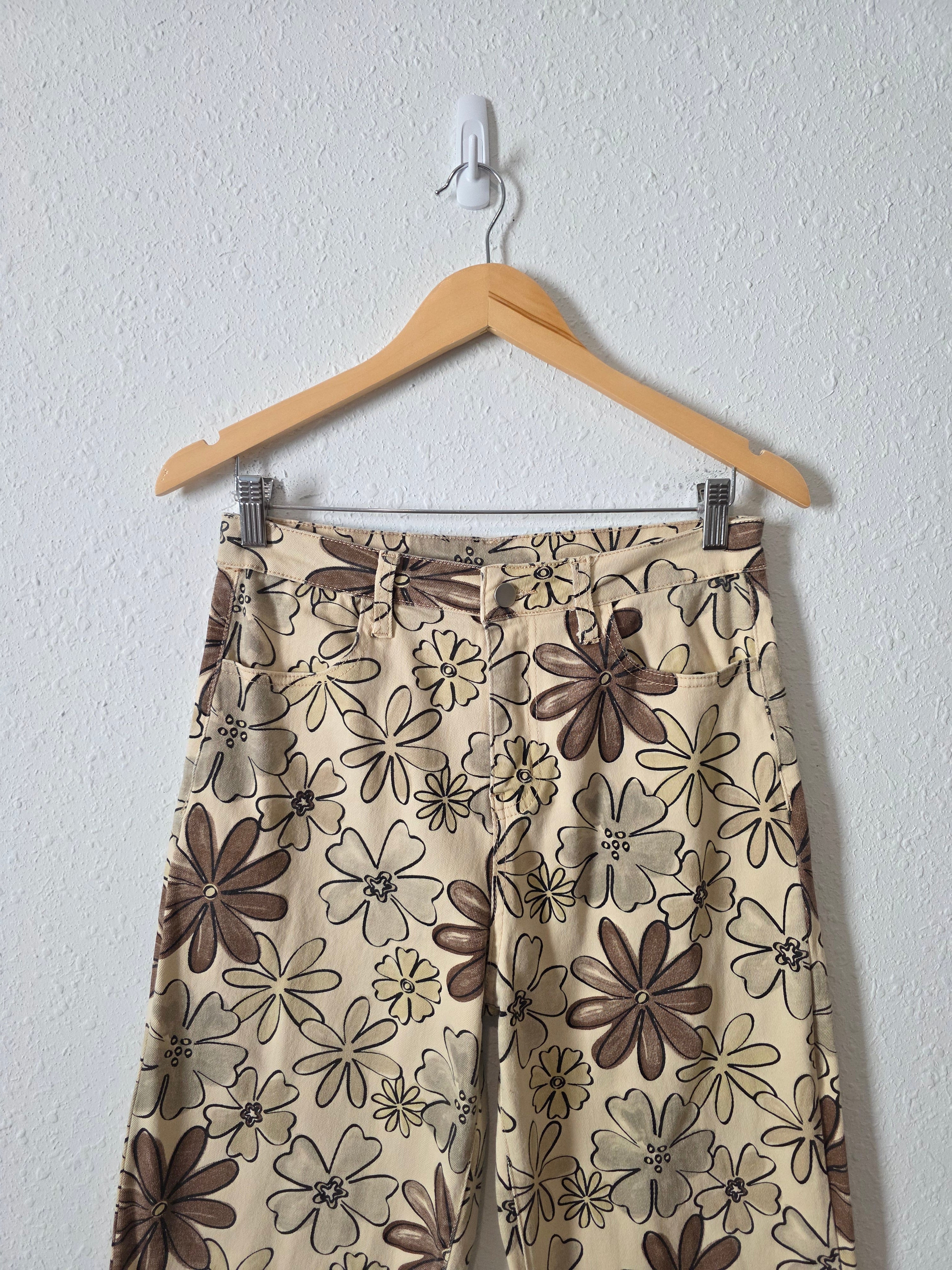 Bailey Rose Floral Straight Jeans (M)