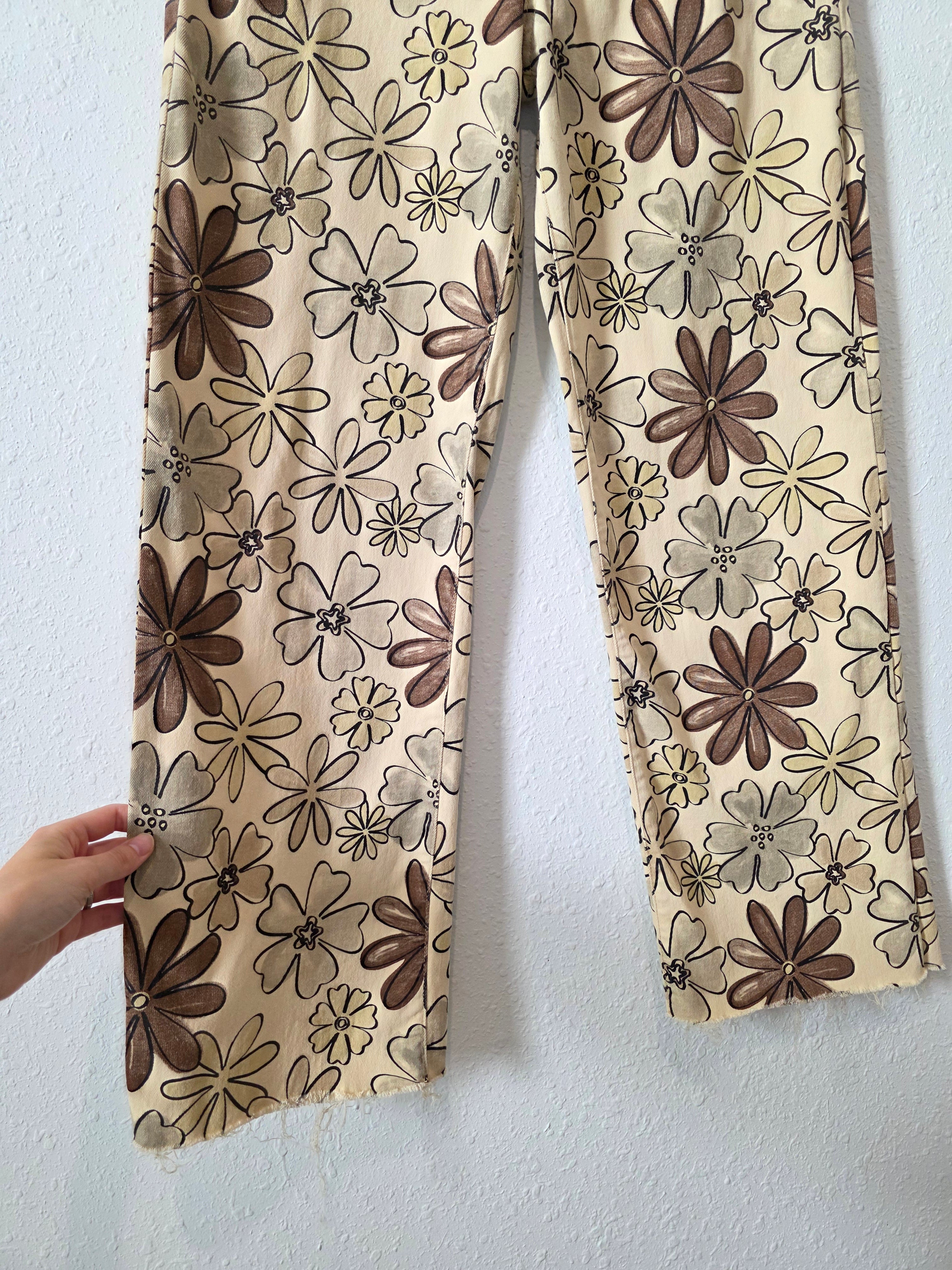 Bailey Rose Floral Straight Jeans (M)