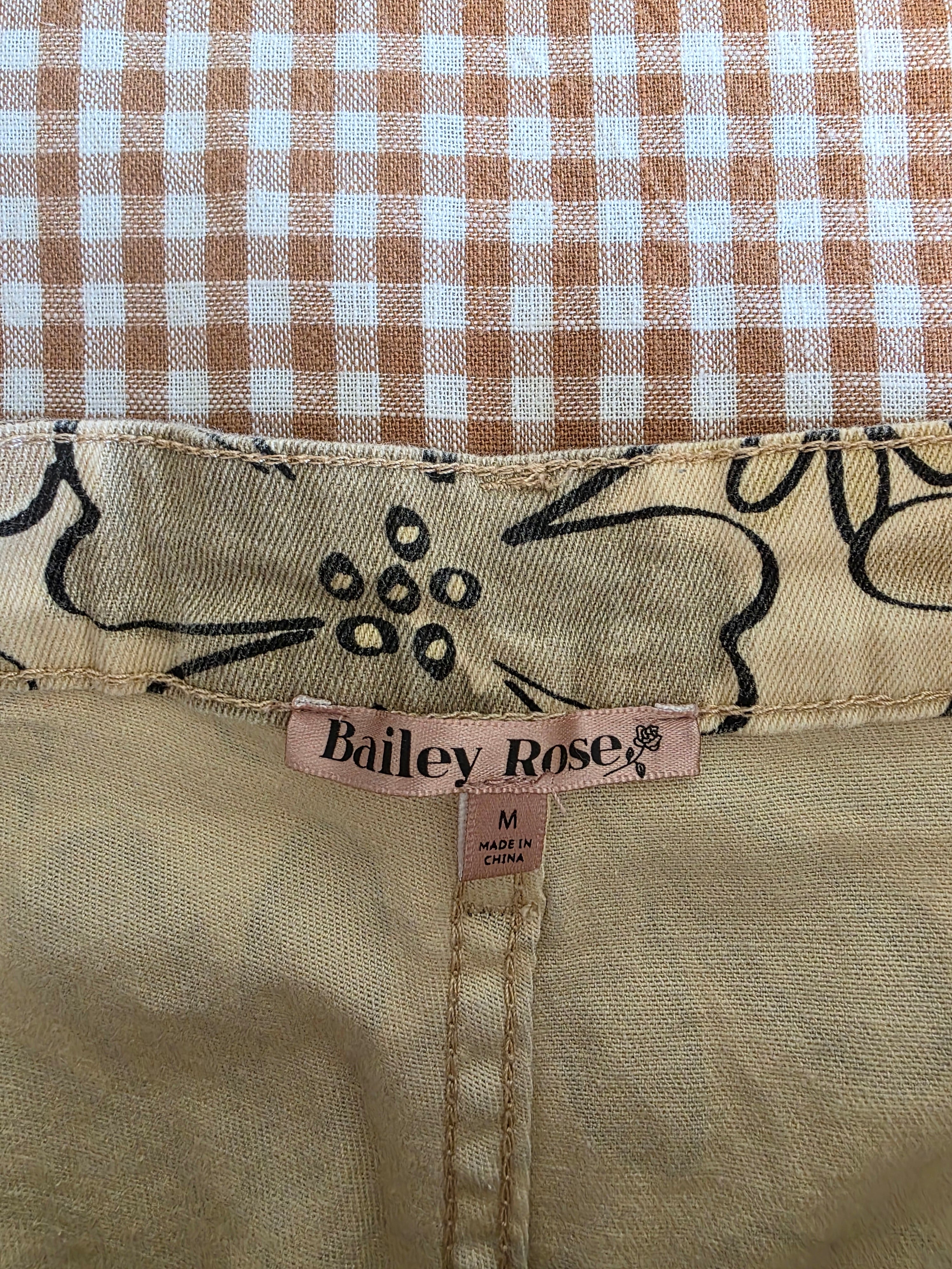 Bailey Rose Floral Straight Jeans (M)