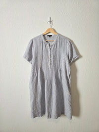 Quince Striped Linen Mini Dress (M)