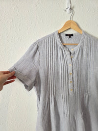 Quince Striped Linen Mini Dress (M)