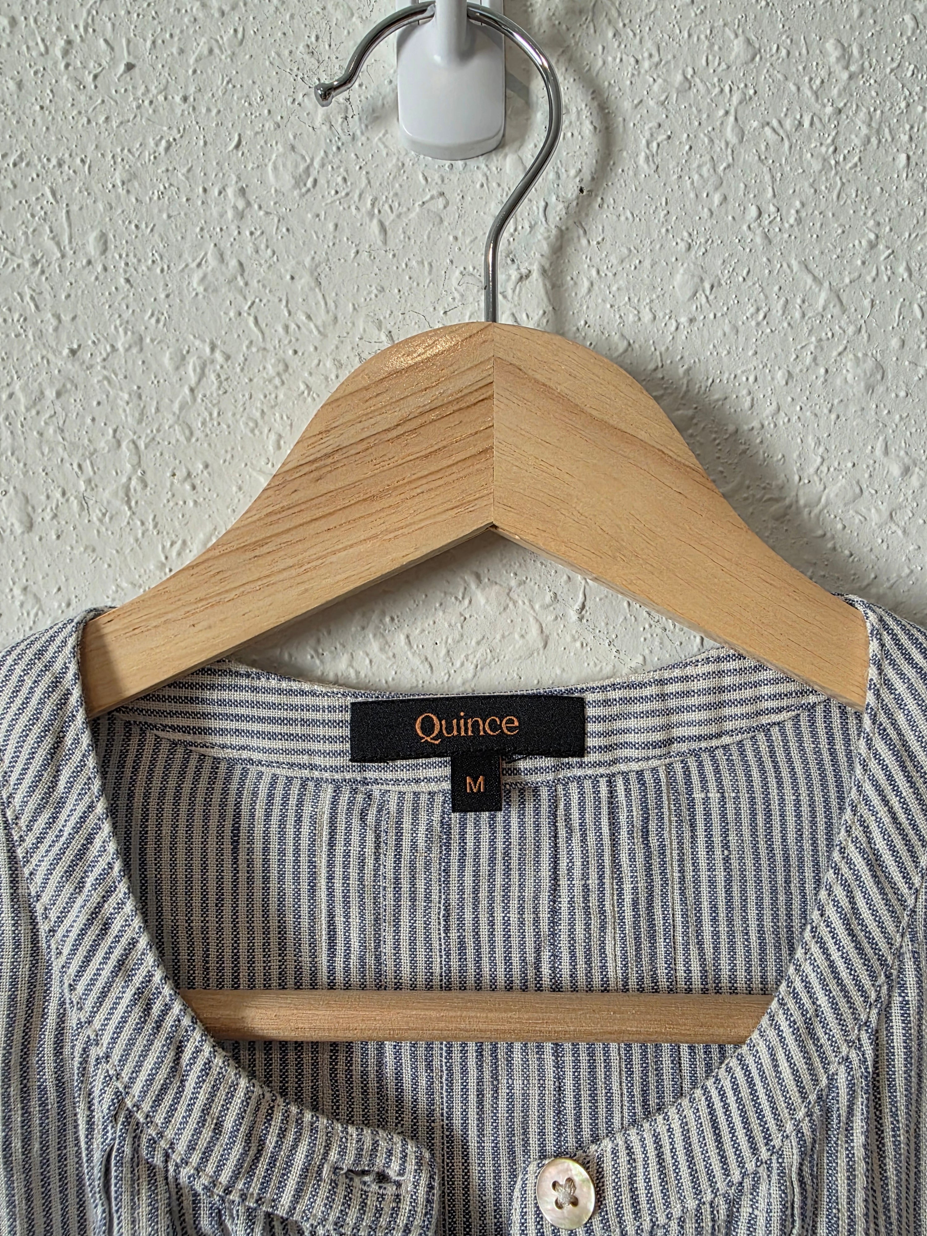 Quince Striped Linen Mini Dress (M)