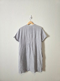 Quince Striped Linen Mini Dress (M)