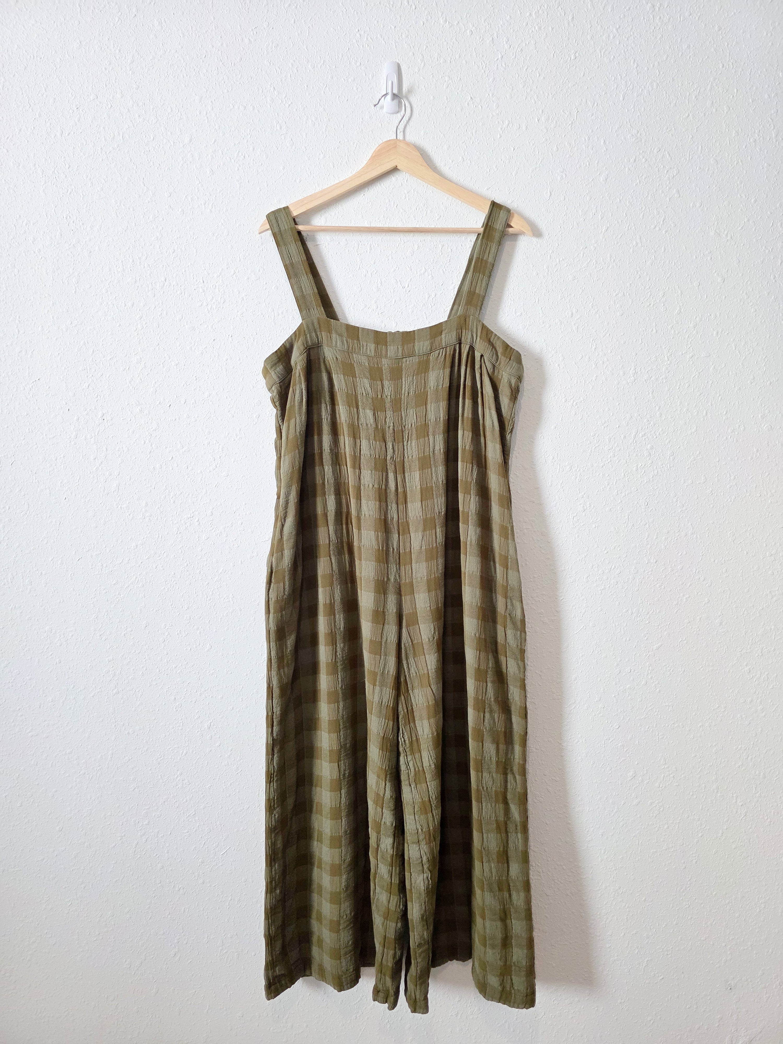 Wide Leg Checkered Jumpsuit (L)
