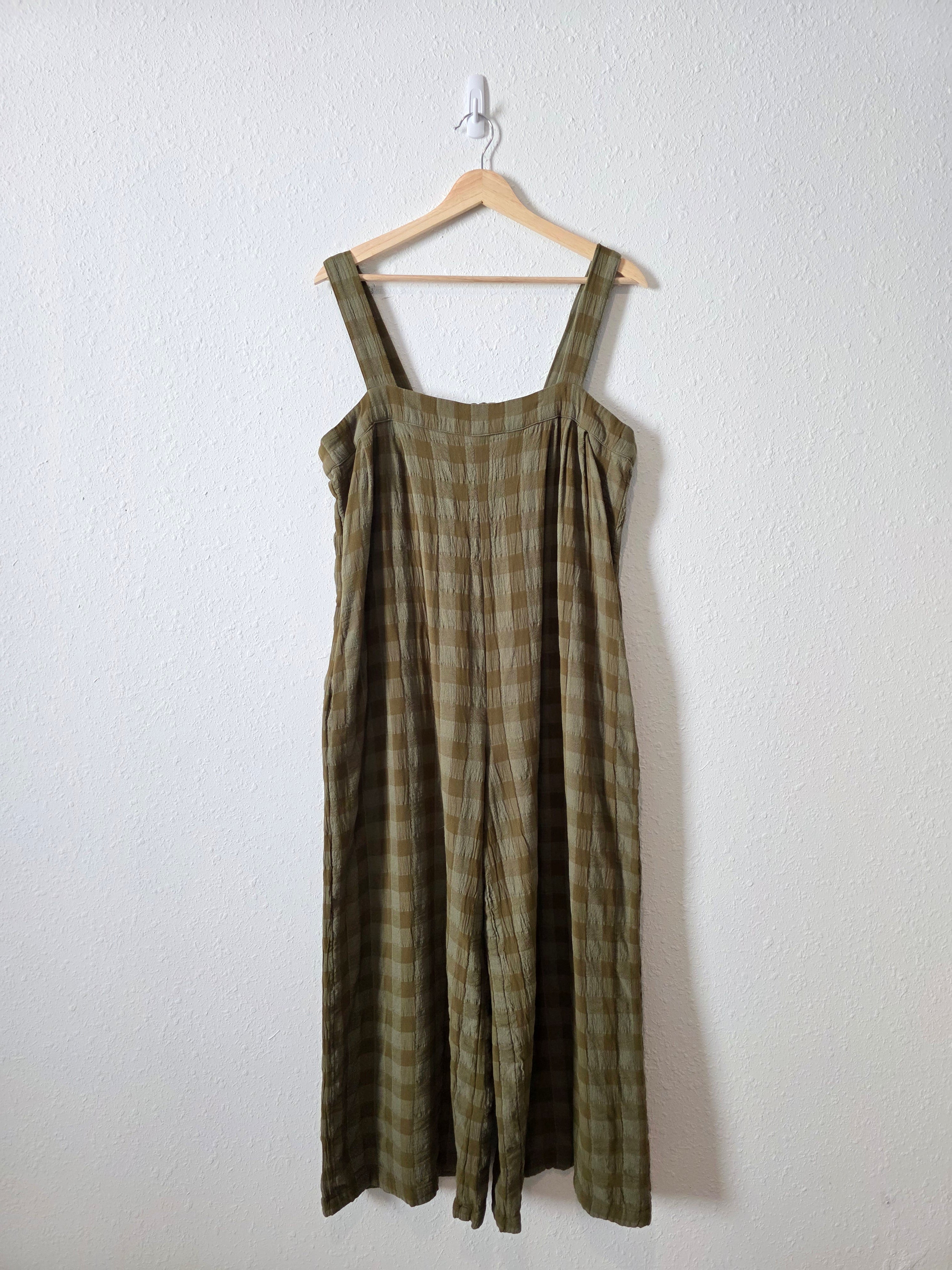 Wide Leg Checkered Jumpsuit (L)
