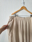 Linen Blend Wide Leg Pants (2X)