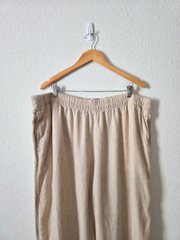 Linen Blend Wide Leg Pants (2X)