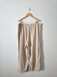 Linen Blend Wide Leg Pants (2X)