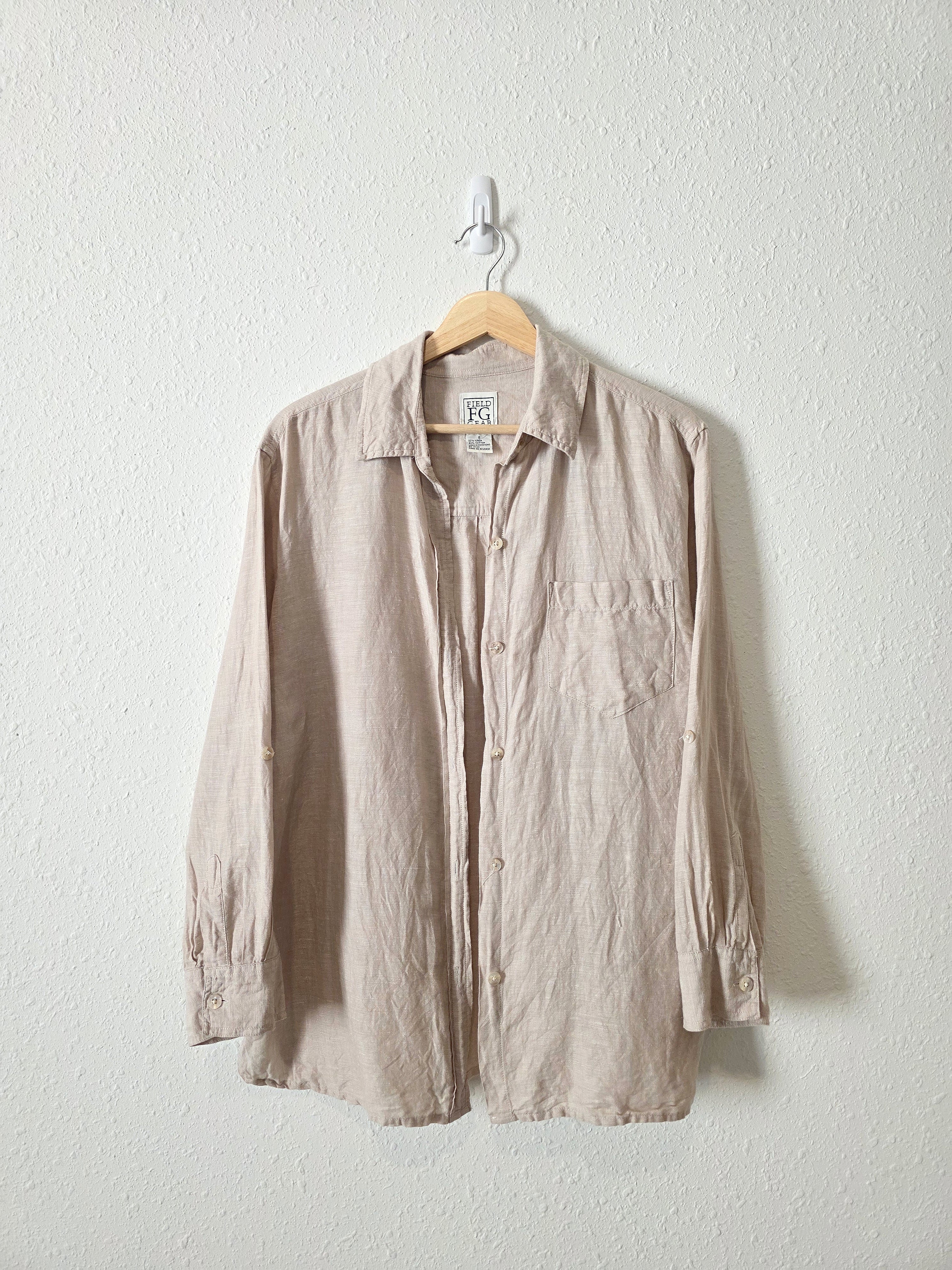 Vintage Linen Cotton Button Up (S)