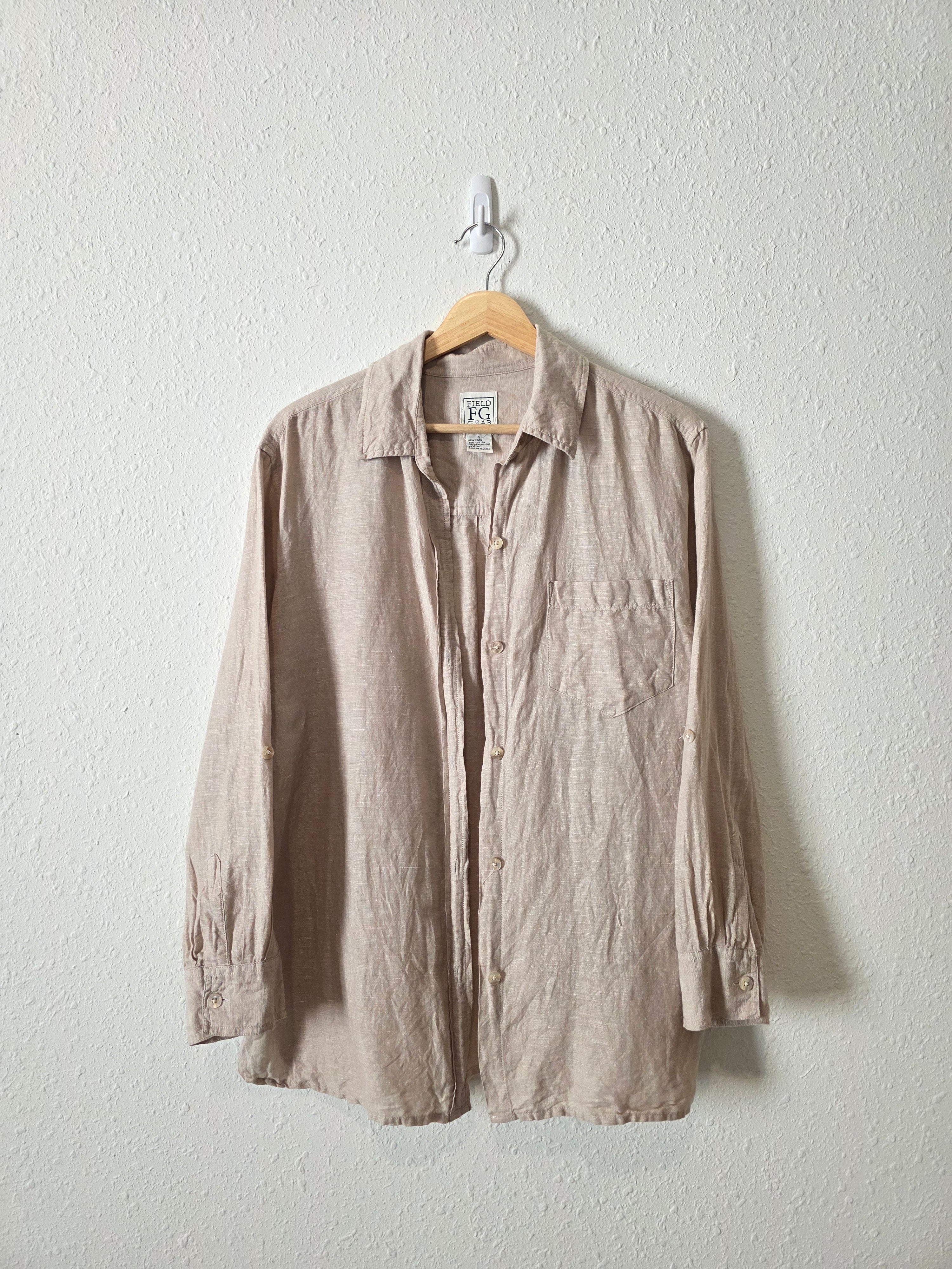 Vintage Linen Cotton Button Up (S)