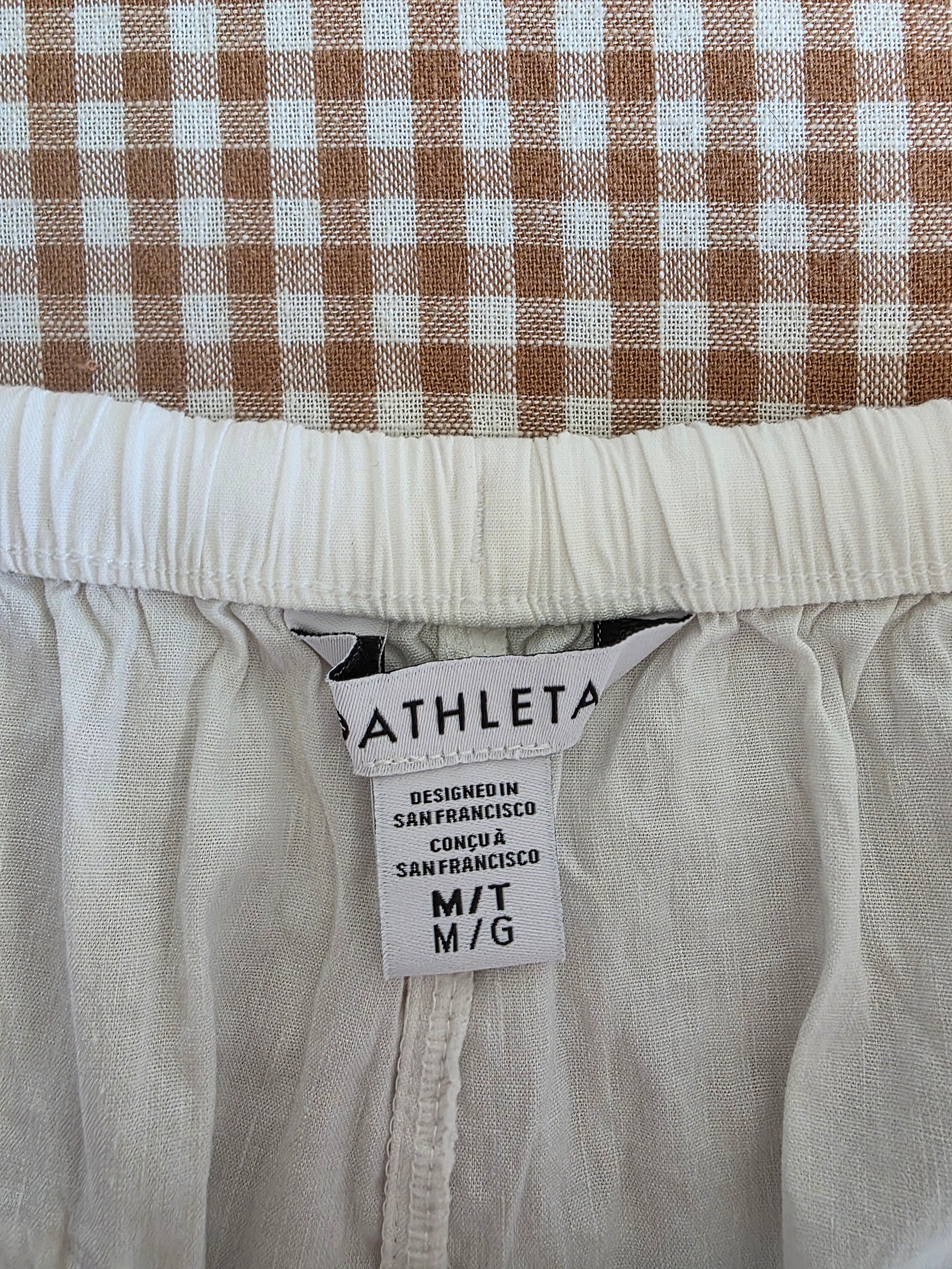 Athleta Linen Blend Wide Leg Pants (MT)