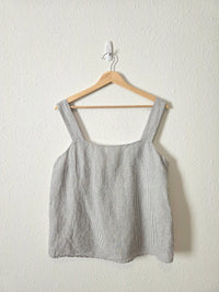 J.Crew Linen Cotton Striped Tank (M)