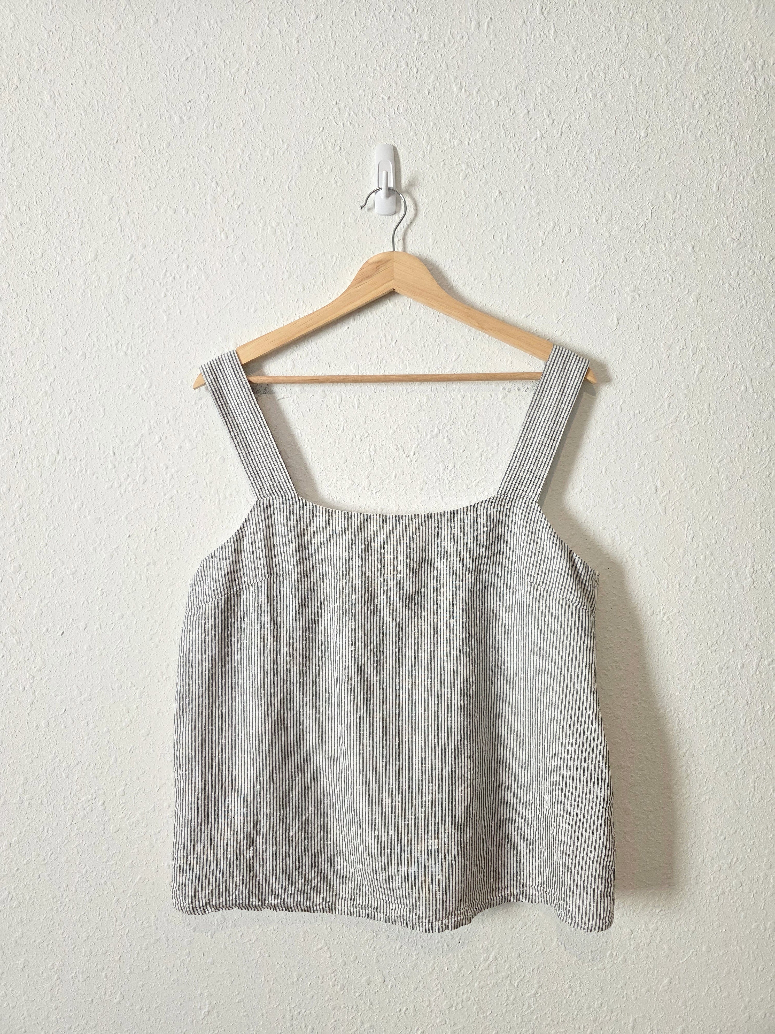 J.Crew Linen Cotton Striped Tank (M)
