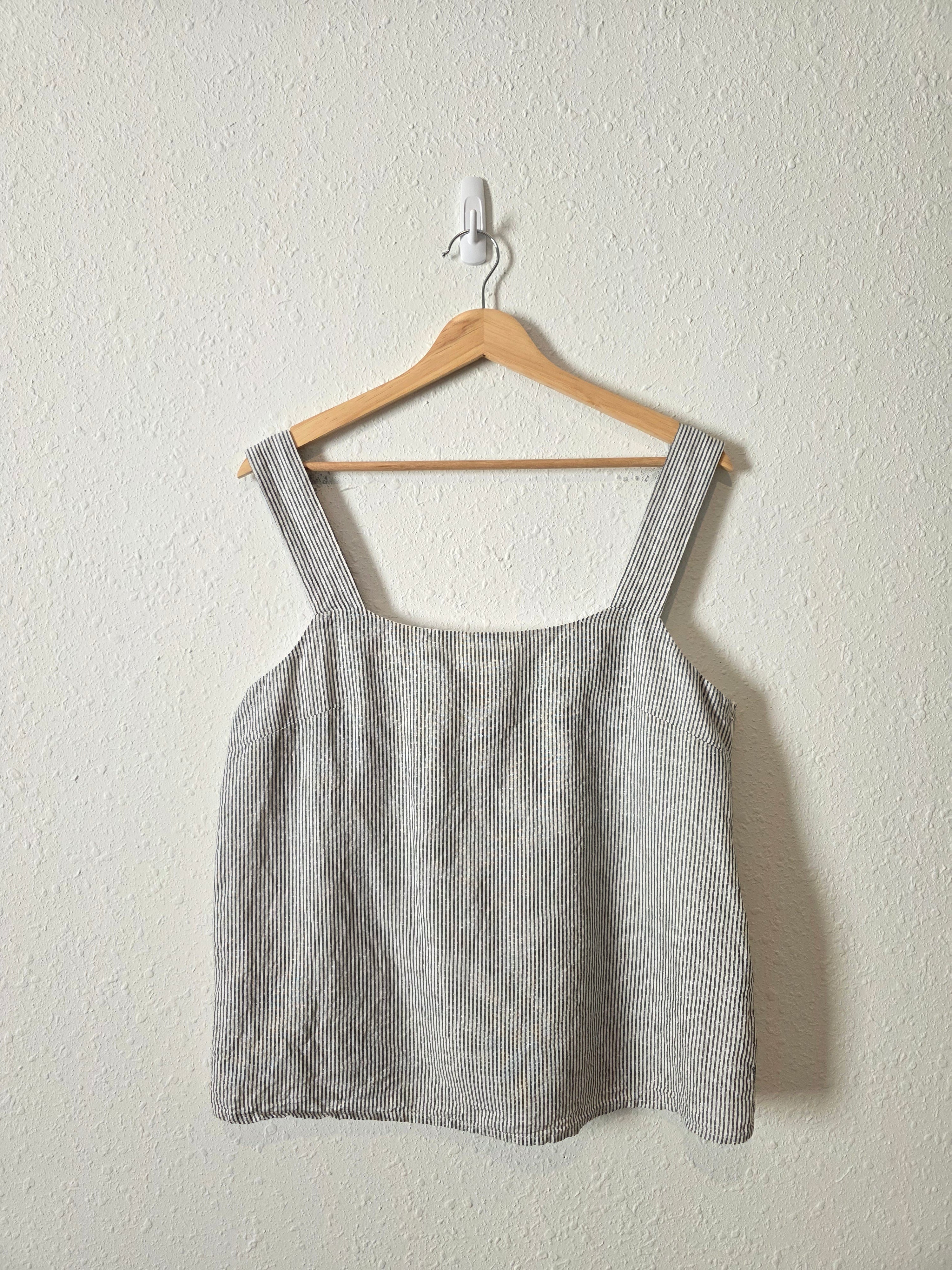 J.Crew Linen Cotton Striped Tank (M)