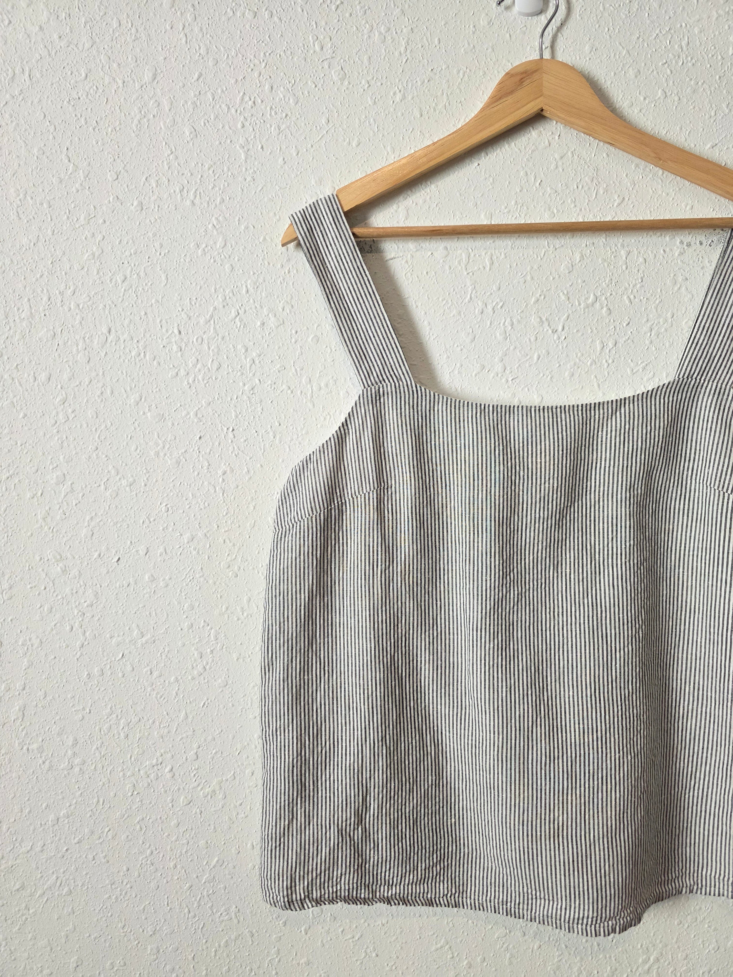 J.Crew Linen Cotton Striped Tank (M)