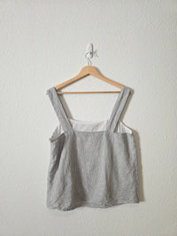 J.Crew Linen Cotton Striped Tank (M)