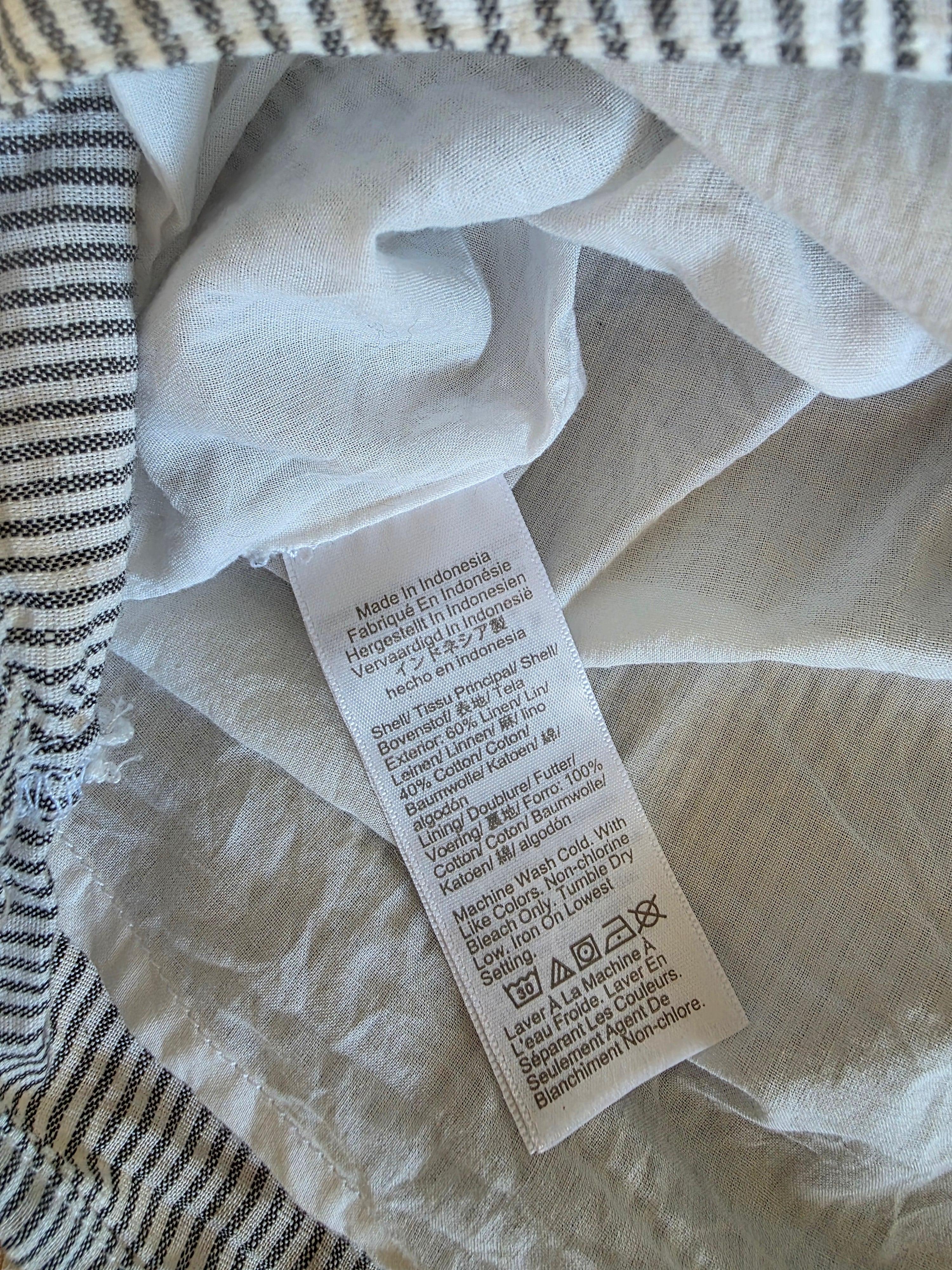 J.Crew Linen Cotton Striped Tank (M)
