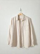 Gap Neutral Linen Button Up (M)