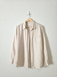 Gap Neutral Linen Button Up (M)