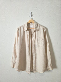 Gap Neutral Linen Button Up (M)
