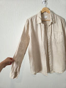 Gap Neutral Linen Button Up (M)