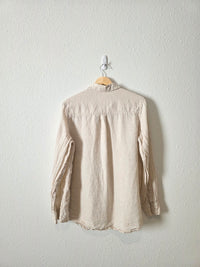 Gap Neutral Linen Button Up (M)