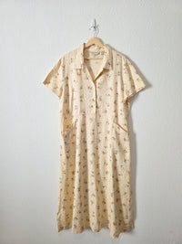 Vintage Eddie Bauer Floral Linen Dress (XL)