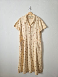 Vintage Eddie Bauer Floral Linen Dress (XL)
