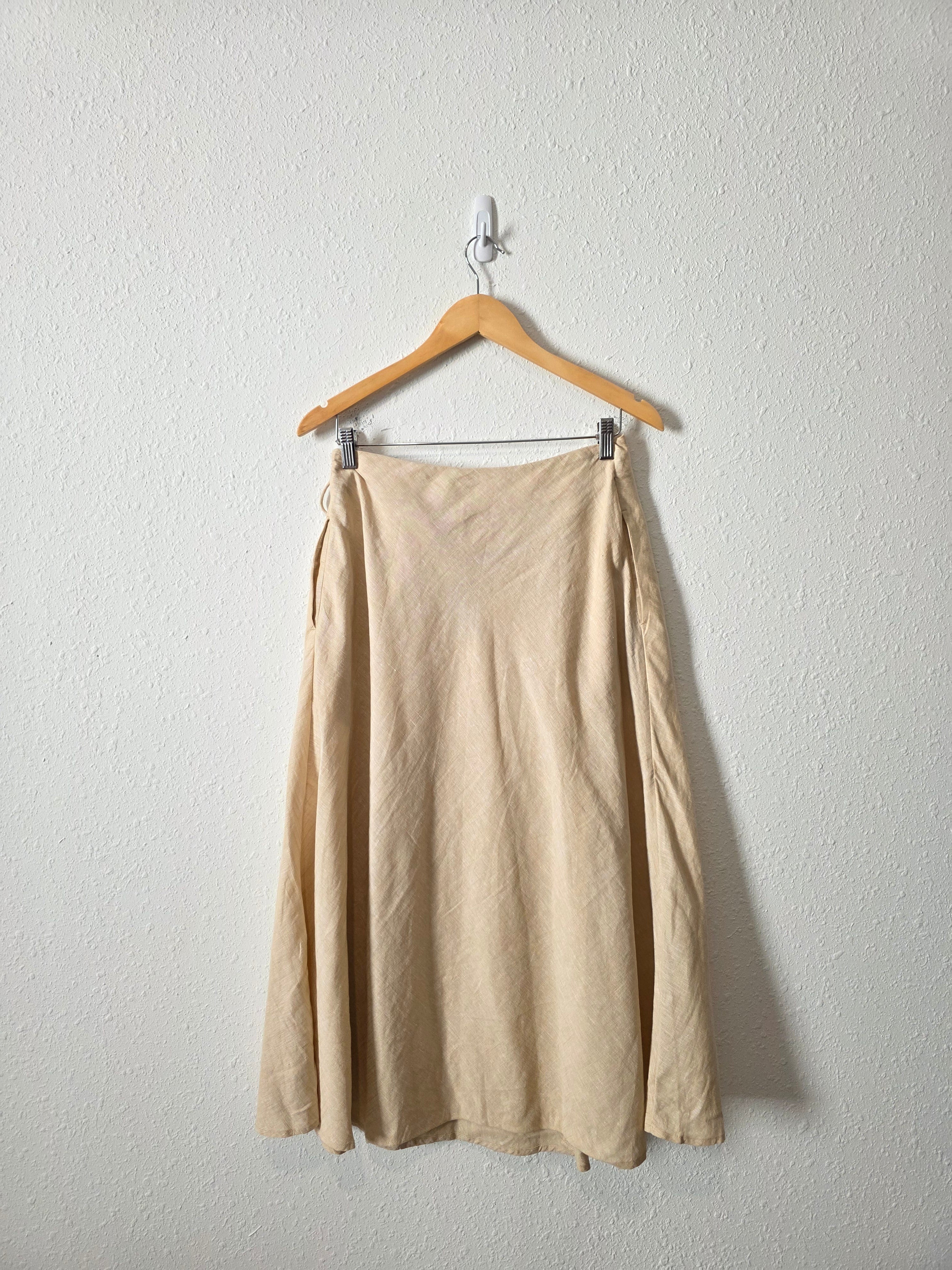 NEW Haven Linen Cotton Wrap Skirt (S)