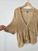 Vintage Cotton Crochet Top (1X)