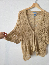 Vintage Cotton Crochet Top (1X)