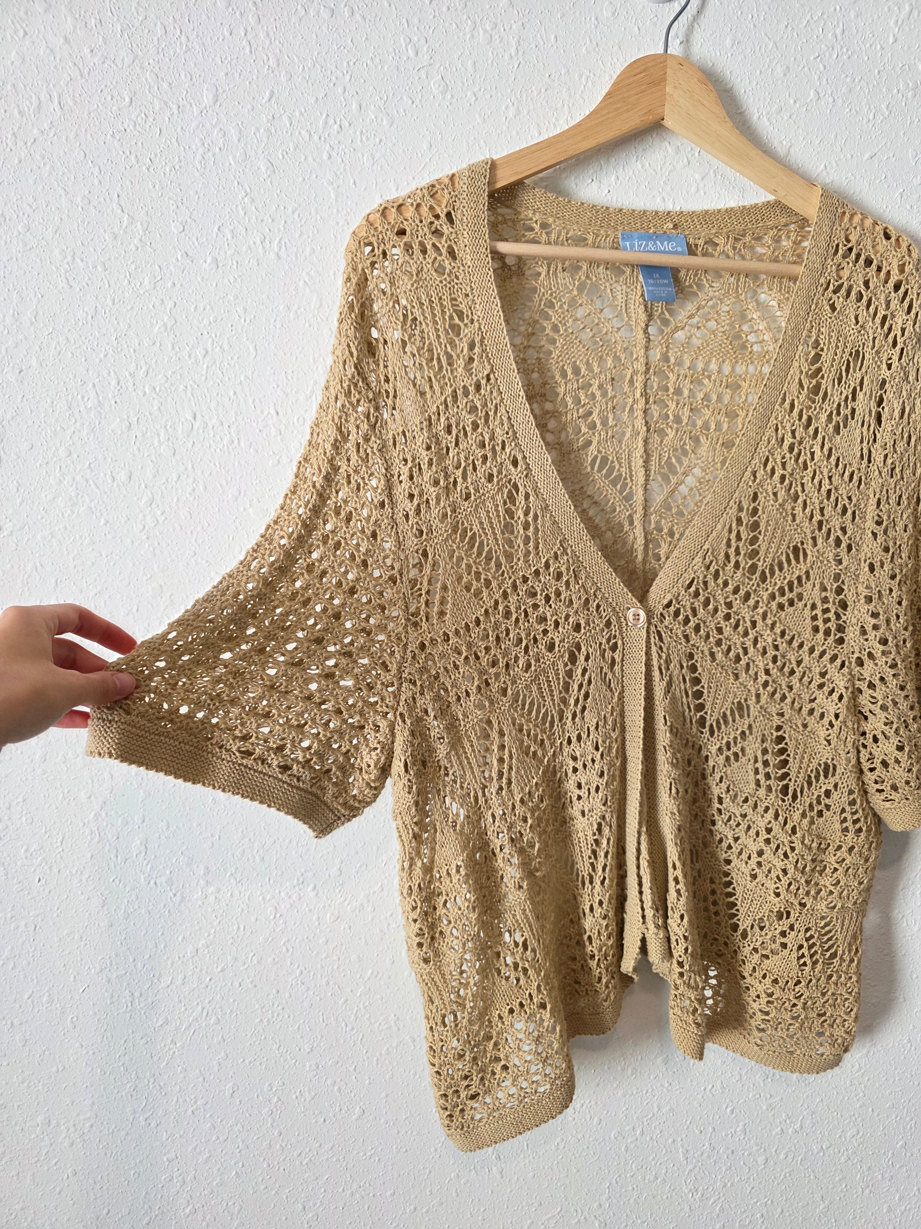 Vintage Cotton Crochet Top (1X)