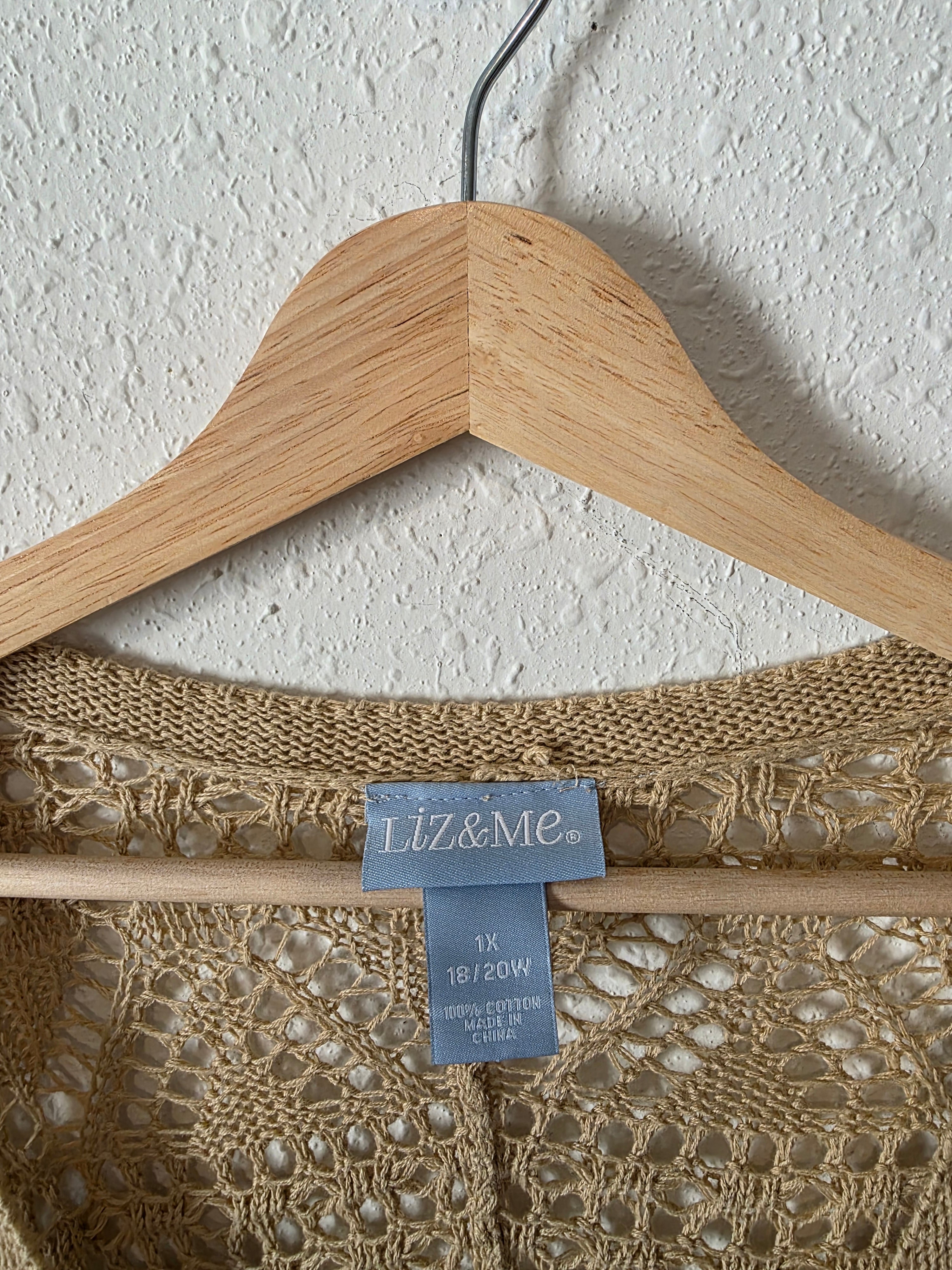 Vintage Cotton Crochet Top (1X)